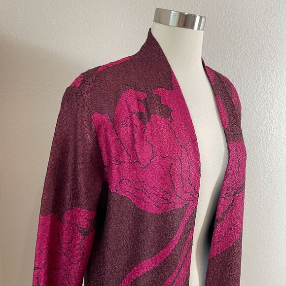 NEW $169 Chicos Travelers Womens Medium Reversible Crushed Jacket Deep Chianti - Picture 9 of 16